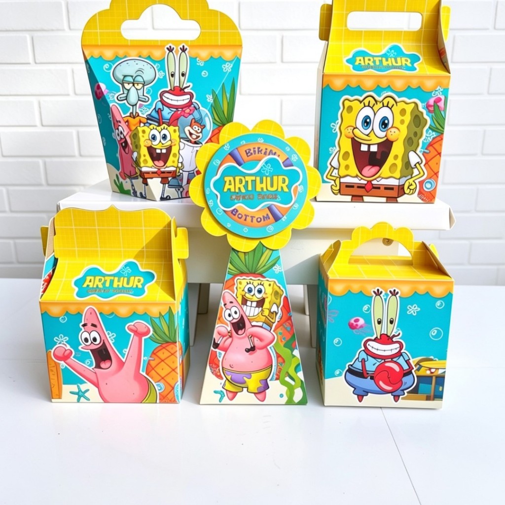 BOB ESPONJA KIT Pegue e Monte Lembrancinha De Festa Lembrancinha Personalizada Festa Infantil