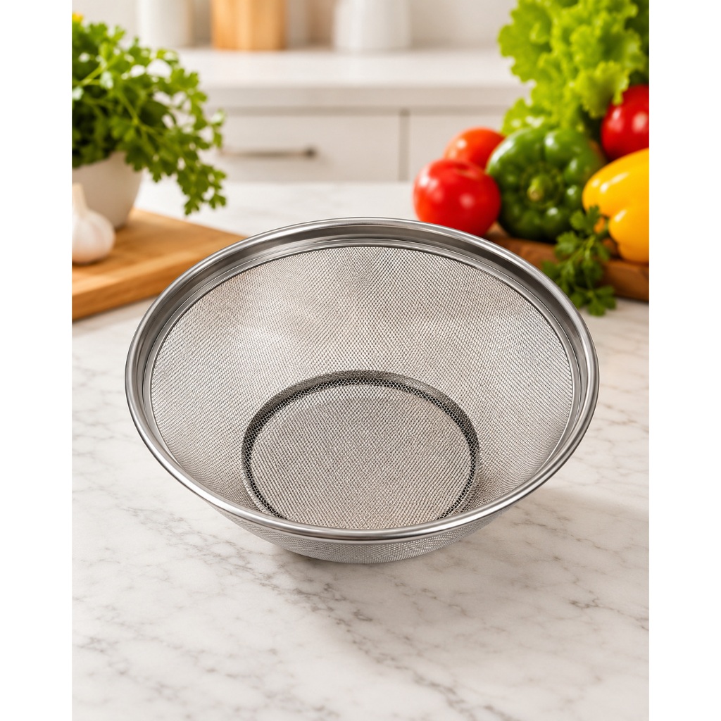 Cesta para Salada escorredor em Inox 25 cm Original Line Premium resistente facil de limpar
