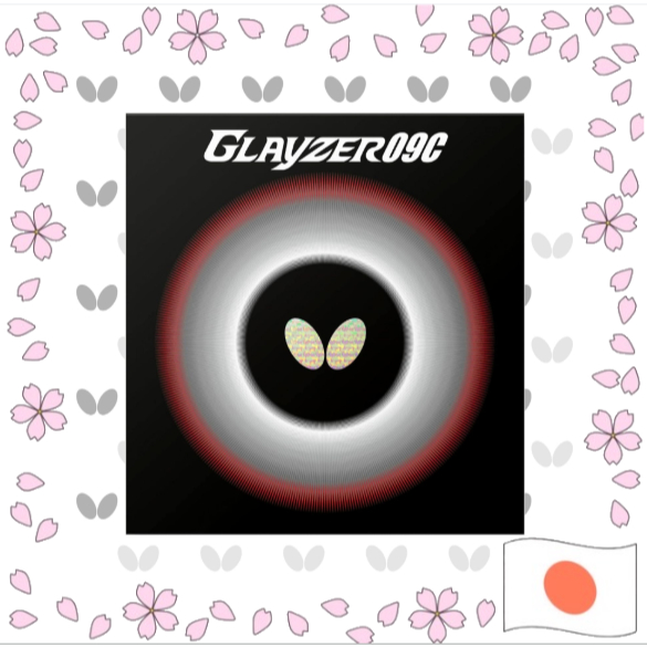 Butterfly Glayzer 09C 06110 Red  Thick Sticky High Tension Table Tennis Rubber【Enviado diretamente do Japão】
