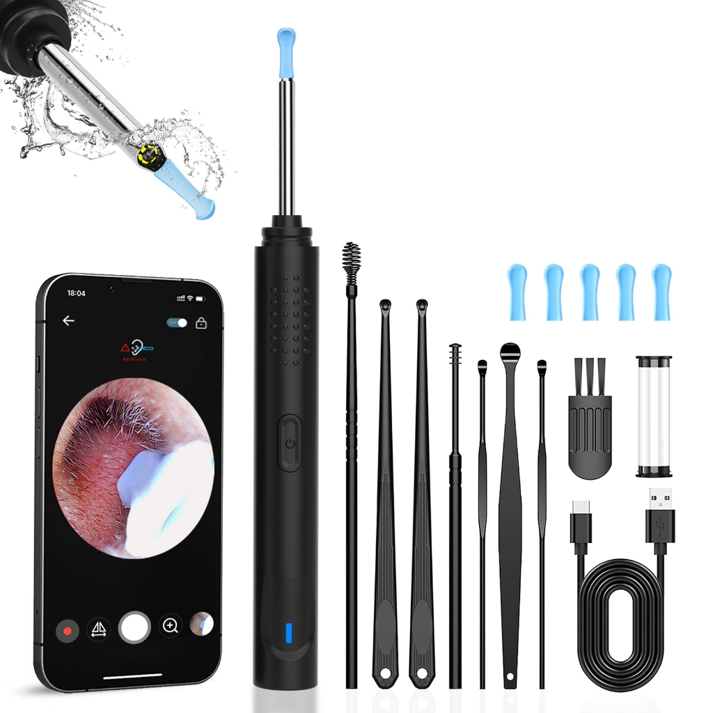 🔥Removedor de Cera de Ouvido Limpador de Ouvido Otoscópio Wireless com Câmera
