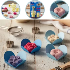 KIT EJETOR MAX FLORES BLUESTAR 1 EJETOR + 4 MARCADOR 3,5 CM (BLUE STAR)(CHOCO)