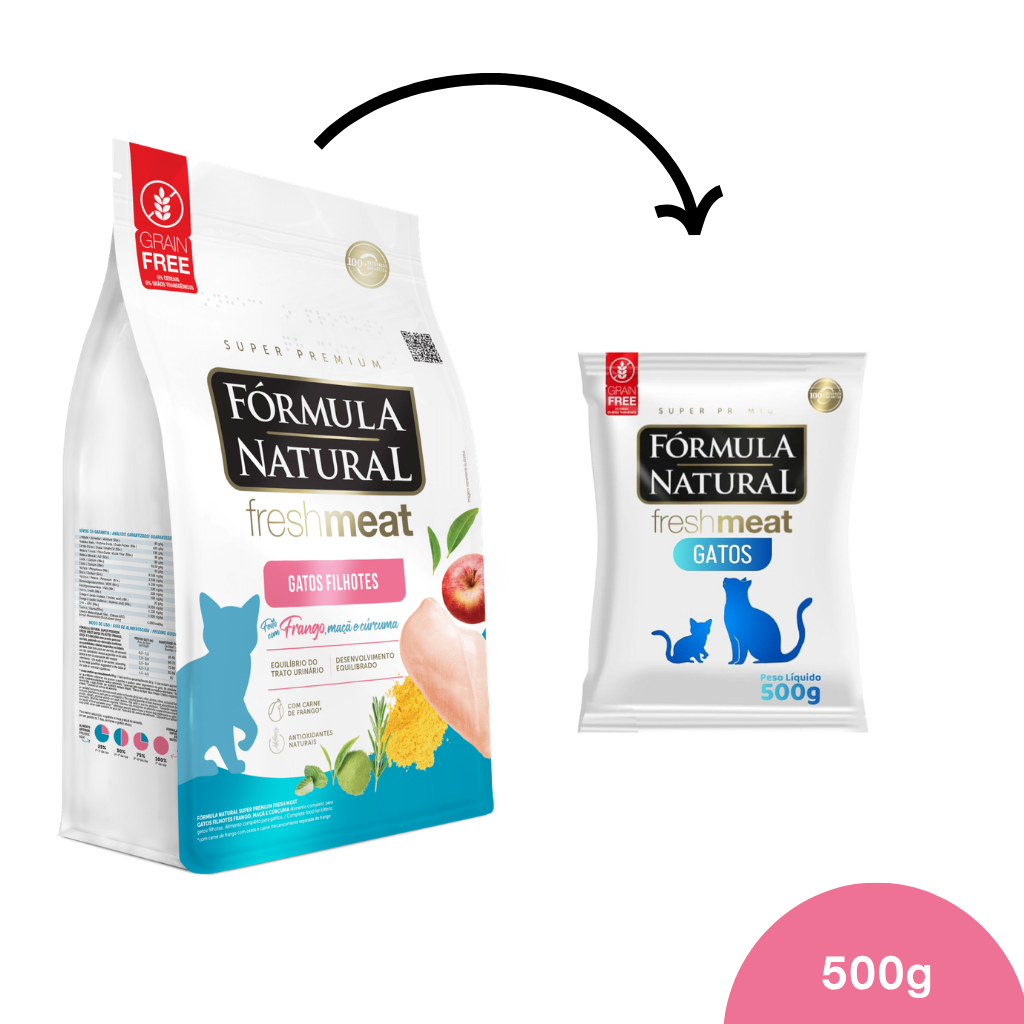 Ração Fórmula Natural Fresh Meat Super Premium para Gatos Filhotes sabor Frango 500g