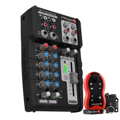 KIT C/ Mesa Som Automotivo Stetsom Stm-0602 2 Canais Microfone + Controle Longa Distancia Stetsom Sx1