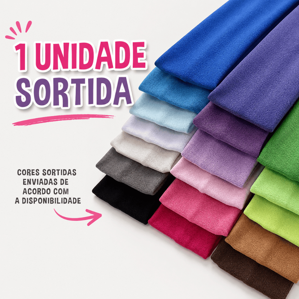 **Faixa de Cabelo em Malha Elástica Confortável – Cor Sortida**