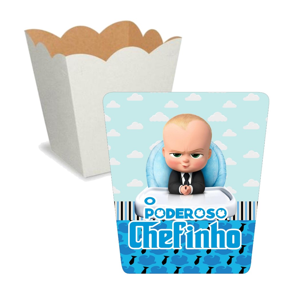 Cachepô VÁRIAS CORES + Adesivo Poderoso Chefinho- Cachepô Plástico Centro de Mesa Lembrancinhas