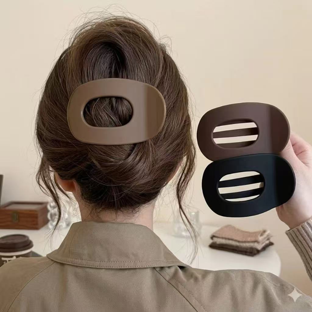 Kit4 Presilha Prendedor de Cabelo Oval Garra Coreana Piranha de Cabelon Estilo Tartaruga Cores Opacas — imagem 2 de 2