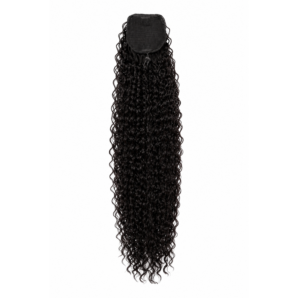 Rabo de Cavalo Cacheado Afro Longo Aplique Fibra Orgânica Natural — imagem 2 de 2