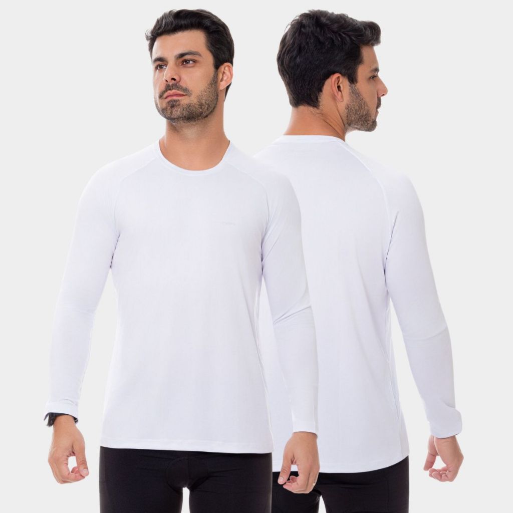 Camisa Camiseta Raglan Dry Fit Proteção Uv Solar Manga Longa Academia Treino Frio Inverno Exercício