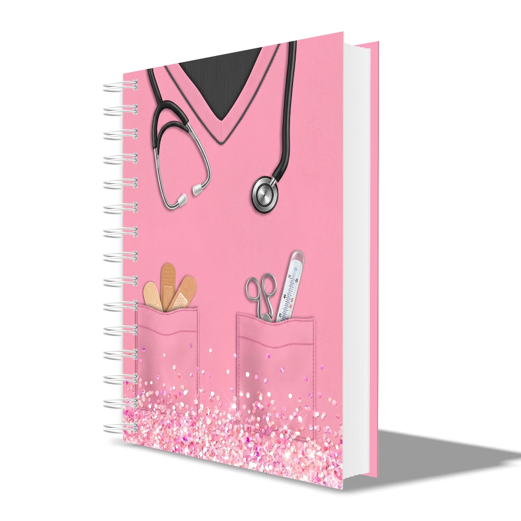 Manual De Bolso Curso Estágio Técnico Enfermeira Capa Jaleco Rosa Caderneta Prática Guia de Consulta · foto 2