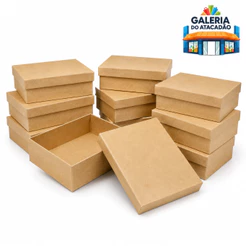 Kit Até 10 Caixas GRANDE 20x15x5 MDF Personalizar Artesanato Presente Convite Lembrancinha Decoração Caixinha MDF