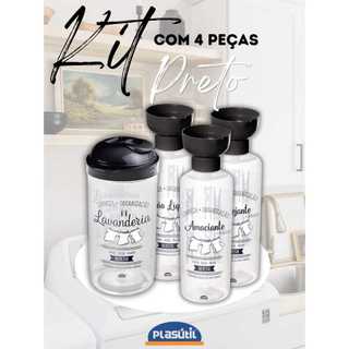 Lavanderia completa Plasútil : Sabão Líquido, Alvejante, Amaciante, Sabão em Pó, etc - Kit completo ou unidade!