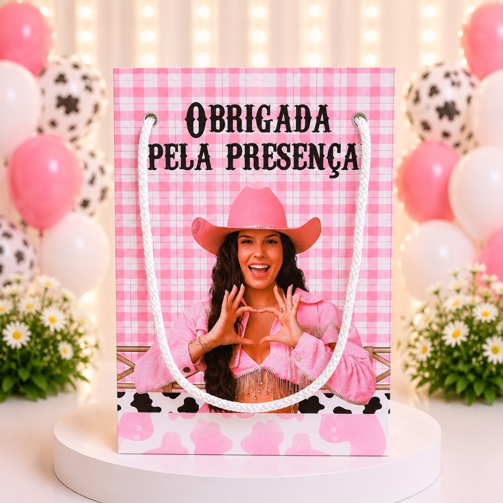 Sacolinha Surpresa Lembrancinha Personalizada Boiadeira Ana Castela - MONTE EM CASA