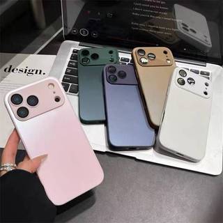 Estojo Caixa De Vidro Fosco Roxo Escuro Capinha De Celular Para iPhone 17 16 15 14 13 12 11 capa anti impacto ipnone 17