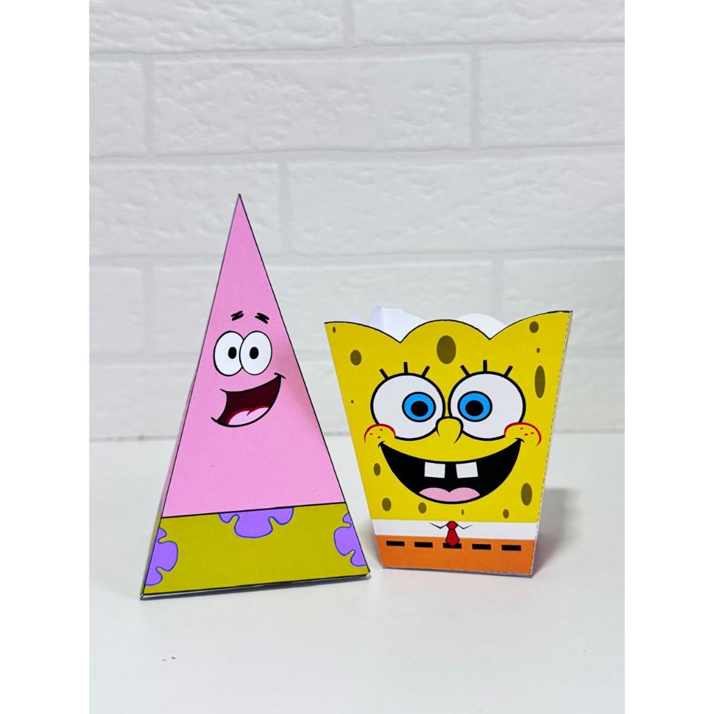 Kit Caixinhas Personalizadas - Bob Esponja - 2 modelos - Não Editável | Lembrancinha de aniversário