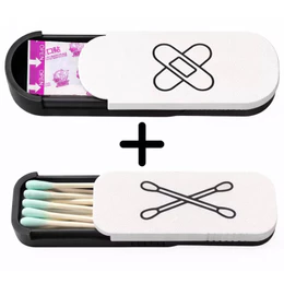 Kit Porta Curativos Band-Aid + Porta Cotonetes Organizadores Portáteis ideal Malas Bolsa para Viagem
