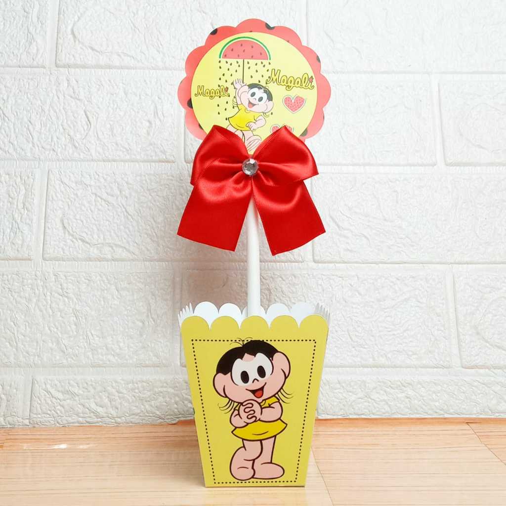 Centro de Mesa Personalizada - Cachepô - Semi-Montadas - Lembrancinha para Festas - Magali