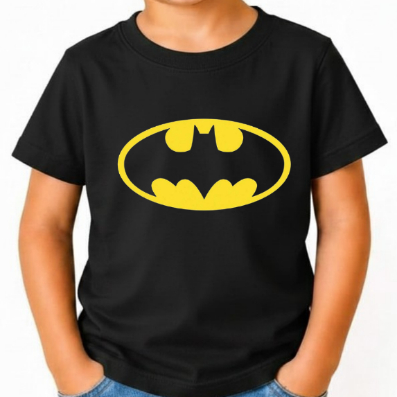 Camiseta Infantil Batman Blusa Menino Super Herói Roupa Infantil Masculina Personagem Desenho Algodão Confortável Promoç