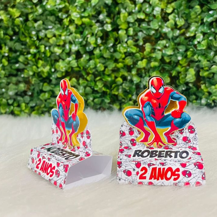 Porta Bis Duplo Homem Aranha Lembrancinha Personalizada PEGUE E MONTE