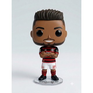 Boneco Colecionável BRUNO HENRIQUE Craque Lenda do Futebol Brasileiro Miniatura Estatueta Decorativa Colecionável 10cm
