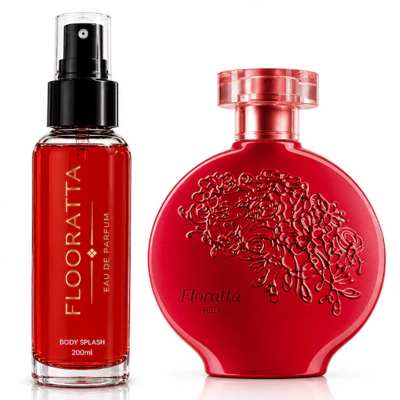 Body splash Feminino Perfume Deo Colônia Flooratta Red 200ML