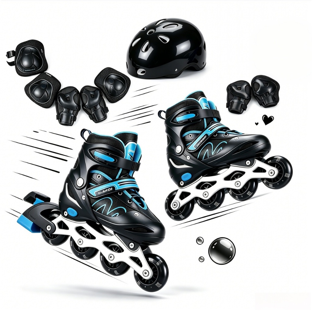 Patins Roller Inline Infantil Menina 4 Rodas + Proteção Ajustável Menino Promoção