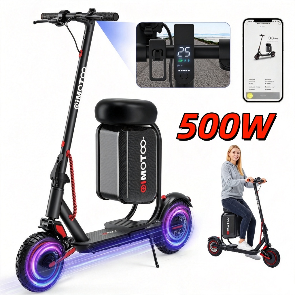 Patinete Elétrico 3 Versões (Básico/Médio/Alto), 350W/500W, Autonomia 25-30km, Carga Máxima 120kg