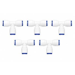 Kit 5 Conector T Engate Rápido 1/4 Purificador Osmose
