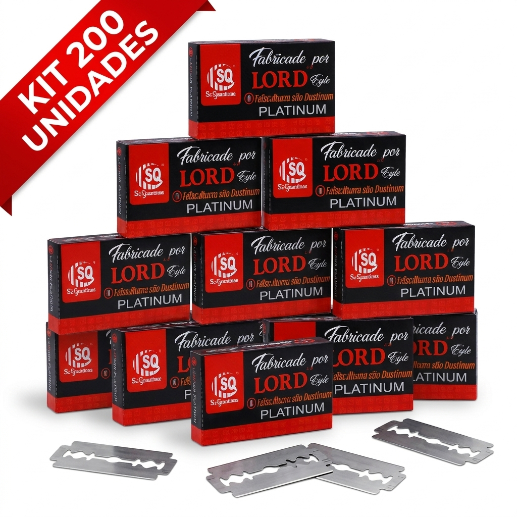 200/150/100/50 Lâmina dupla Lord Platinum Para Barbear Profissional Salão Barbearia Barbeiro Premium Utilidades