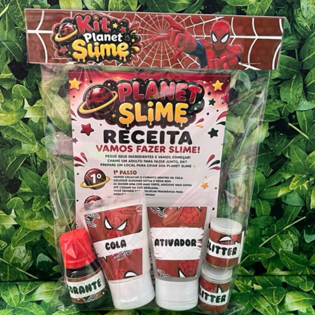 50 Kits Slime Personalizados Menino | Lembrancinha de Aniversário | Qualquer Tema | Festa Infantil
