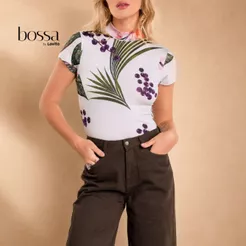Lovito Bossa Baby Look Estampada Gola Alta BLB19762006