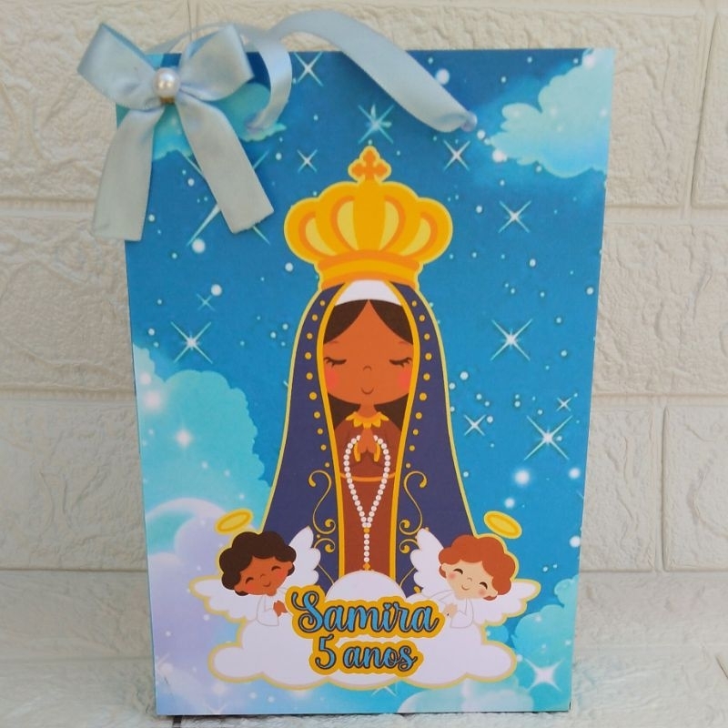 Sacolinha Personalizada Nossa Senhora Aparecida lembrancinha  festa Aniversário