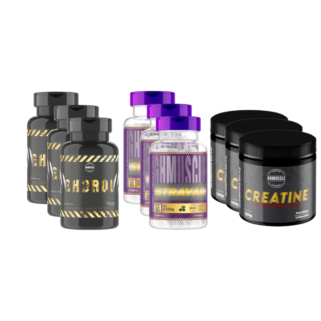 3 Ghdrol + 3 Stravar + 3 Creatina - Ghmuscle