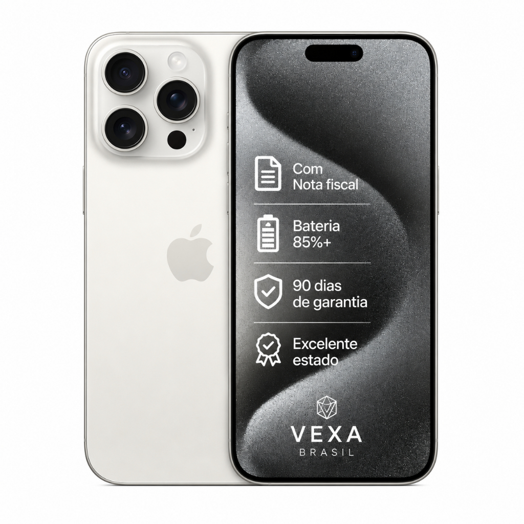 Apple iPhone 15 Pro Max 256GB | Semi Novo Premium | Bateria Mínima 85%