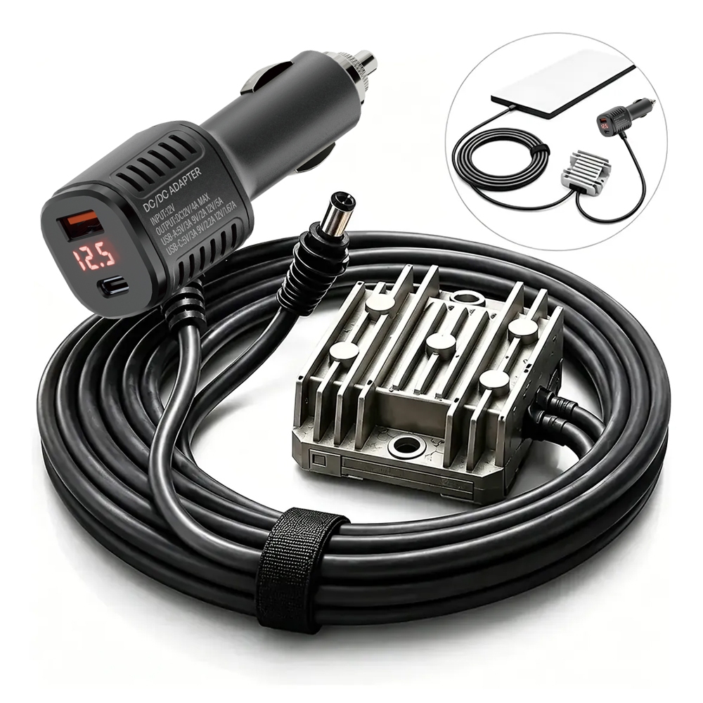 Carregador Veicular Starlink Mini 30V 3.5A Adaptador 12V 24V com USB Type-C Cabo 2/3M para Carro Alta Potência