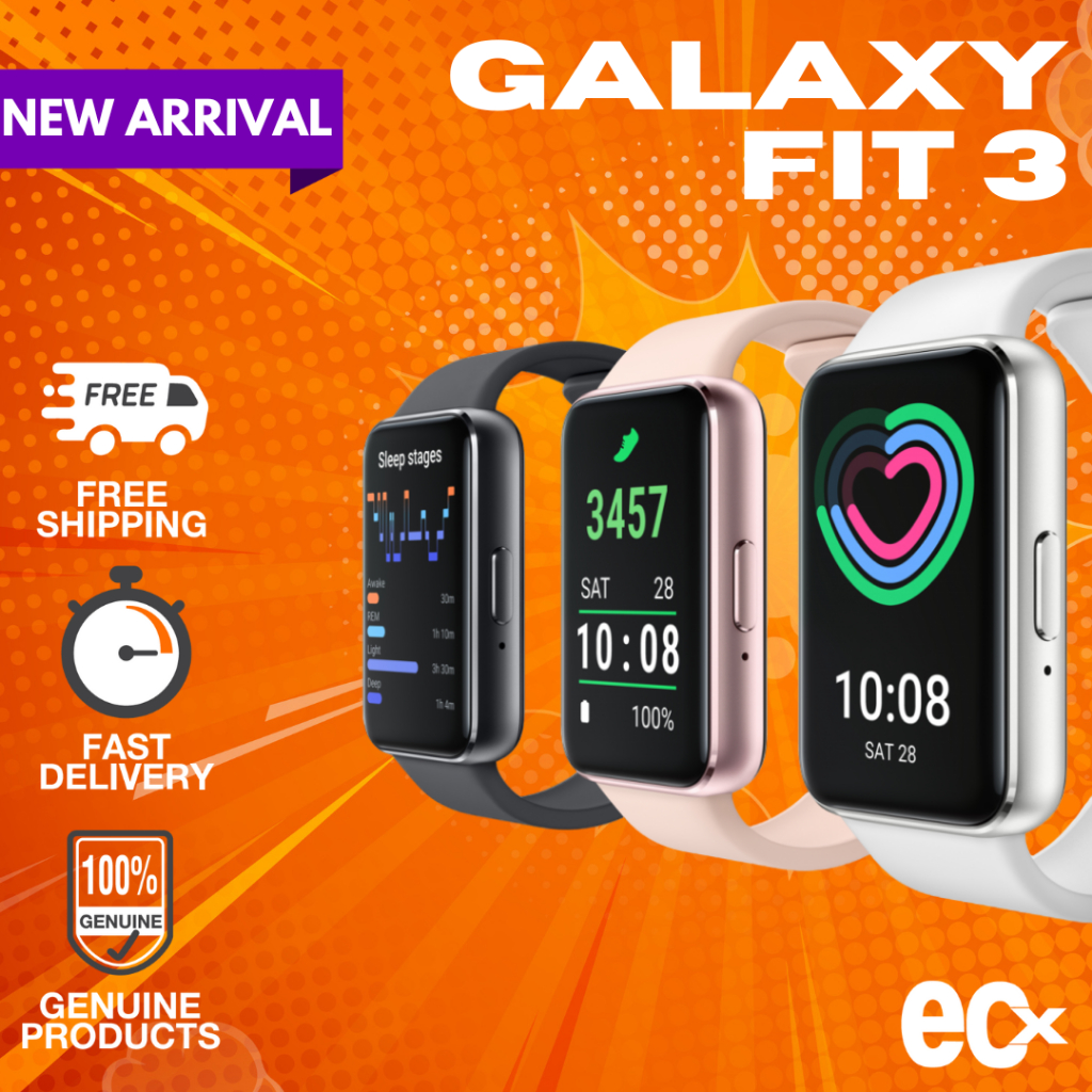 Samsung Galaxy Fit 3 Smartwatch | 1.6" Large AMOLED Display | 1 year warranty