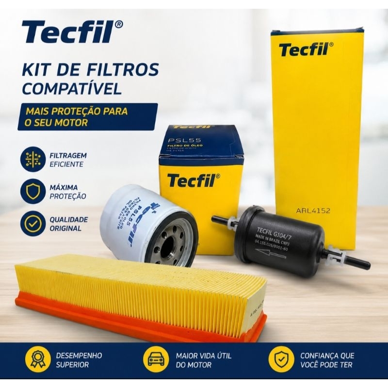 KIT FILTROS PALIO, UNO, STRADA, MOBI, FIORINO, PUNTO, GRAND SIENA, AR, ÓLEO E COMBUSTÍVEL
