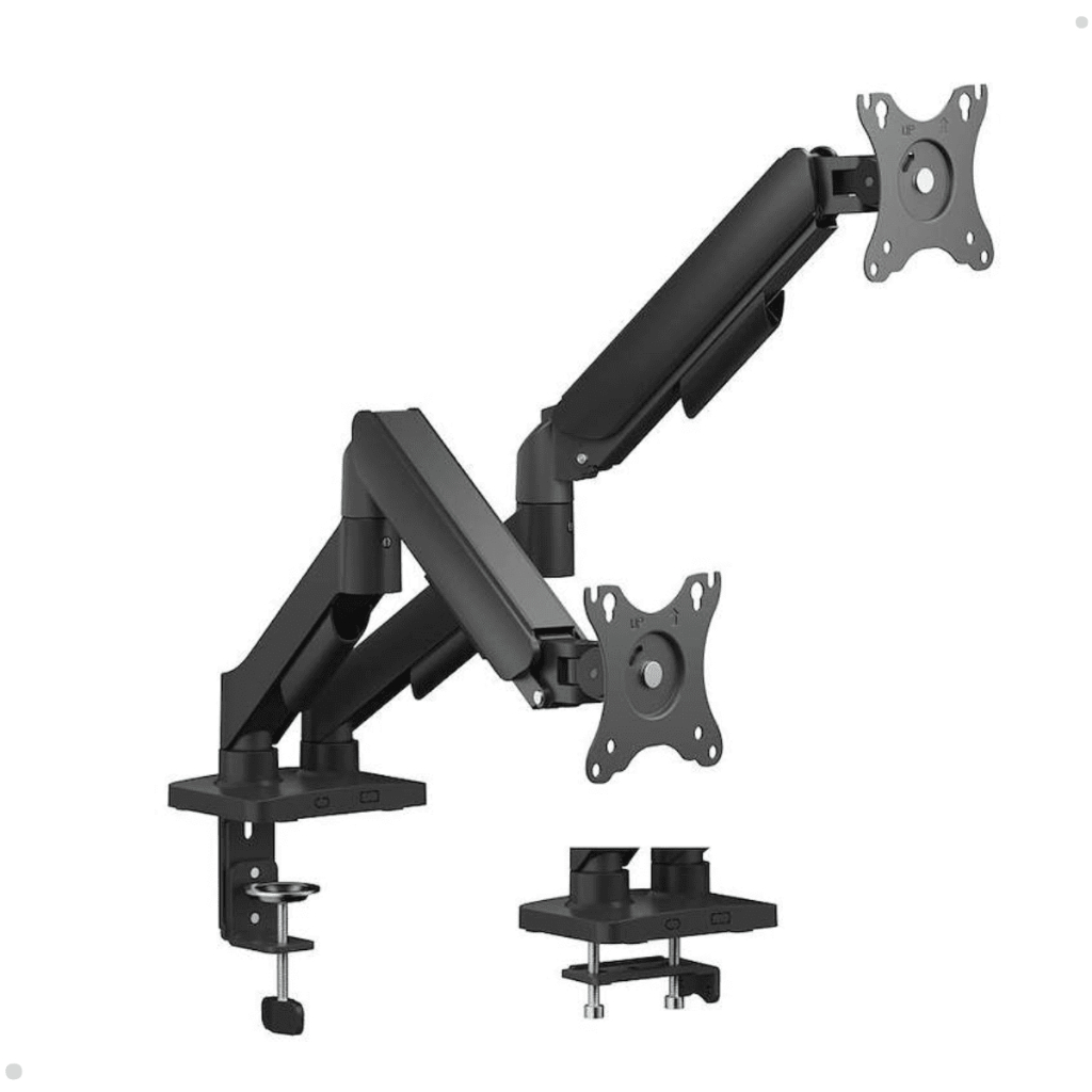 Suporte 2 Monitores Articulado Duplo Monitor Braço Resistente Forte Vertical Ou Horizontal