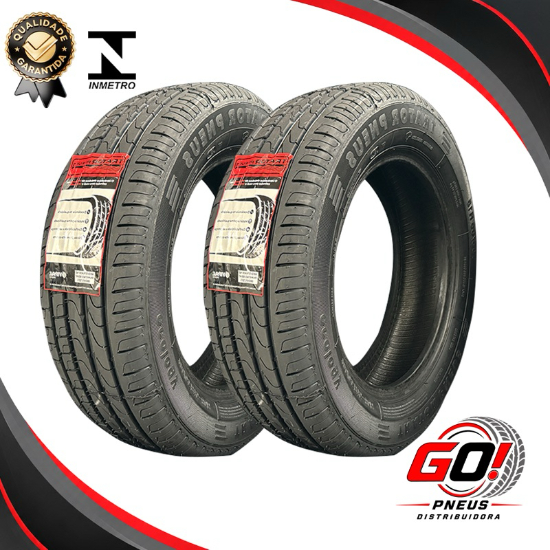kit 2 Pneus 185/65R15 Remold Premium Borracha Vipal