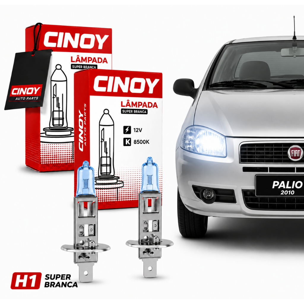 Par Lampada Super Branca Farol de Milha Palio Siena Strada do ano 2004 ao 2011 8500k H1 Envio Rapido