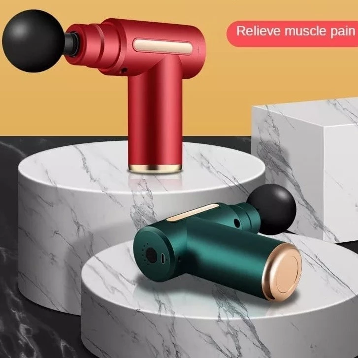 Massageador Muscular Elétrico Profissional Sem Fio Com 6 Velocidades E 4 Cabeças Substituíveis — imagem 1