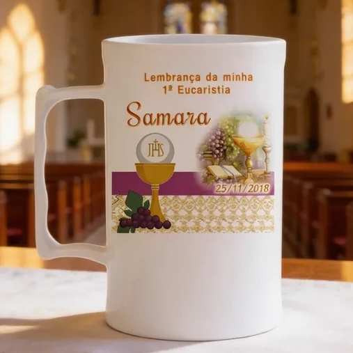 15 Canecas  Primeira Eucaristia, Lembrancinhas 1ª Comunhão, Caneca  Crisma, Caneca personalizada