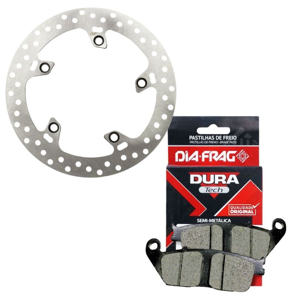 Disco de Freio Dianteiro Cb 250f Twister 2016 A 2020 Com Abs Sem Abs + Pastilhas Diafrag