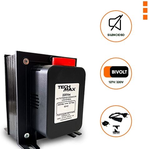 AUTO TRANSFORMADOR 10000VA - CONVERSOR - 127V/220V - 220V/127V TECH MAX