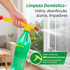 Pulverizador Manual para Garrafa Pet - Borrifador Portátil, Alta Pressão para Plantas e Jardim