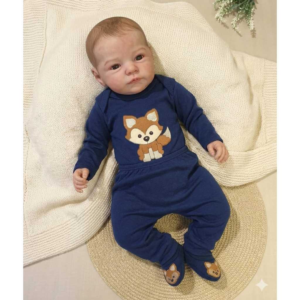 Conjunto Maternidade Body e Calça Bebê com Sapatinho 3 peças Tema Raposa