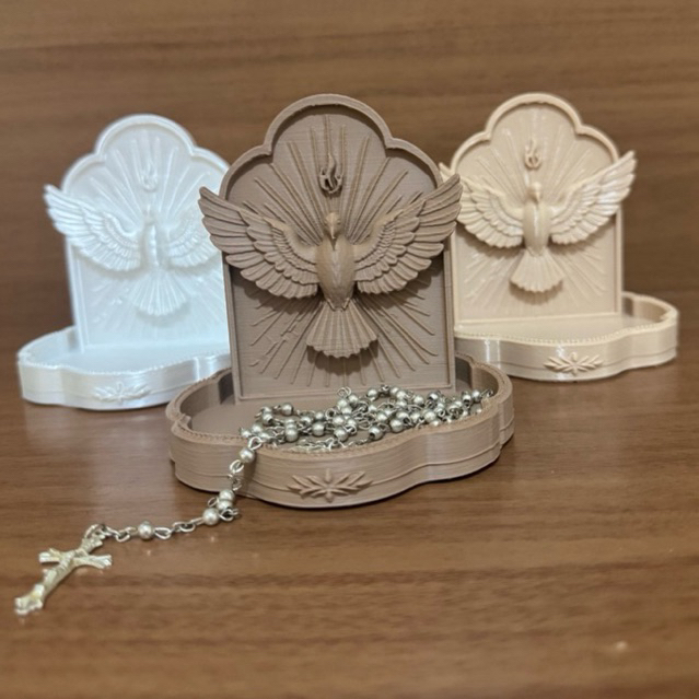 Porta Terço Espírito Santo em Impressão 3D | Decoração Religiosa