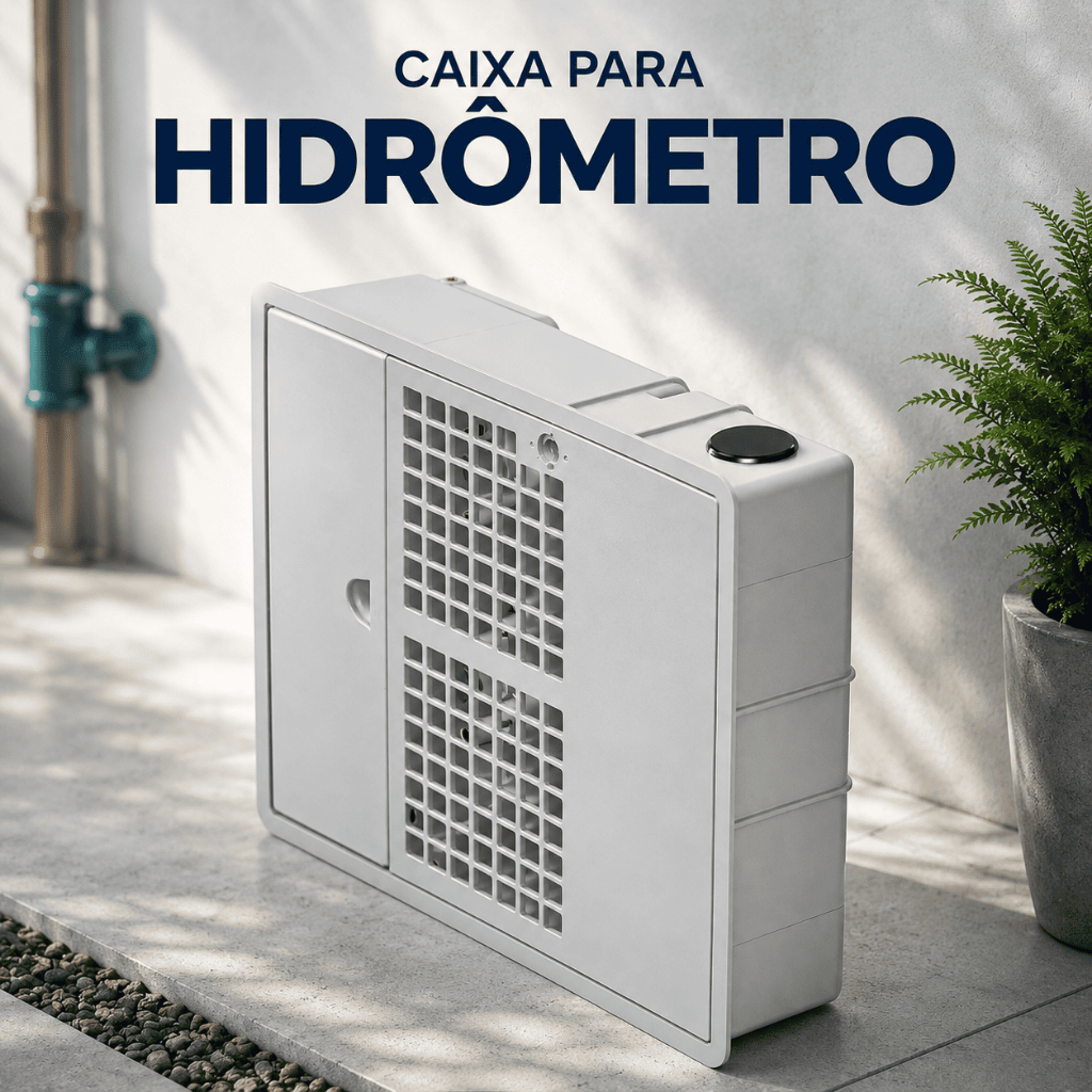 Caixa Hidrômetro e Registro Caixa Medidor de água Dupla NTS 303 Caixa Padrão Sabesp Policarbonato