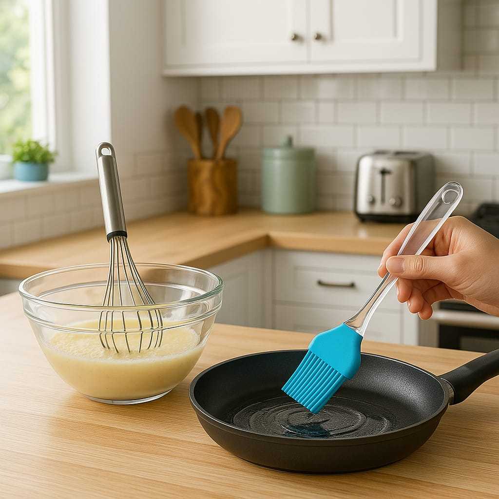 Kit Pincel Culinário + Fuê de Aço Inox | Utensílios para Cozinha, Confeitaria e Churrasco