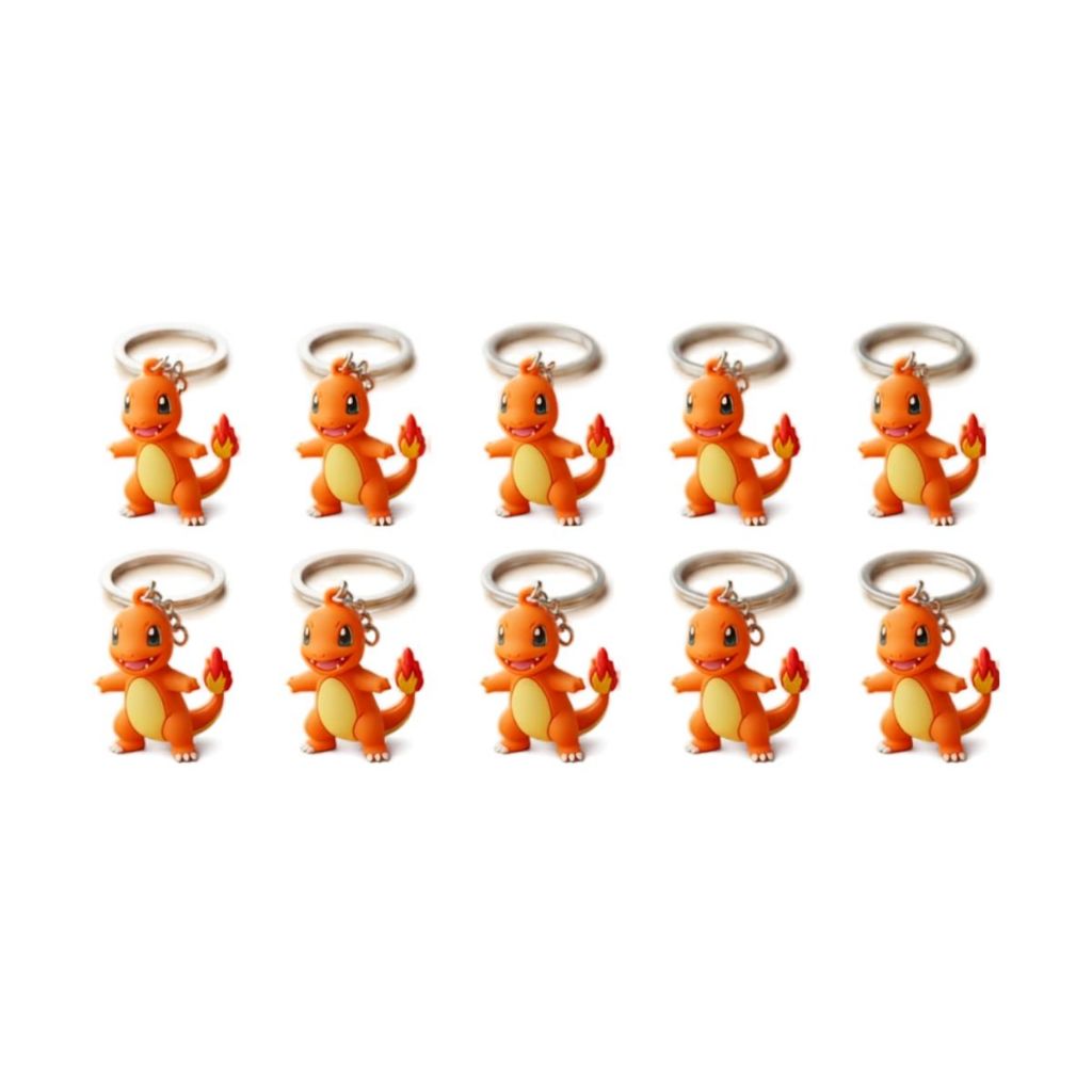 Kit 10 Chaveiros Pokemon Charmander