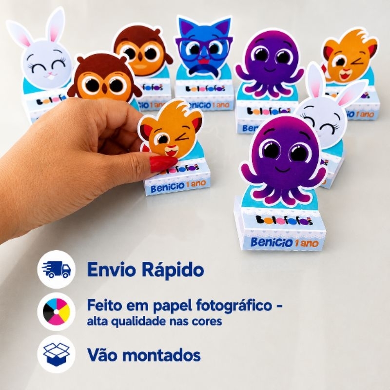 ENVIO RÁPIDO Kit Porta Bis duplo Personalizado BOLOFOFOS / JÁ VÃO MONTADOS